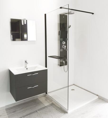 Paroi de douche Italienne Indus Noir 90x200x0,8cm